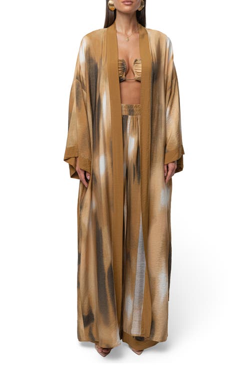 Desert Oasis Abstract Print Duster