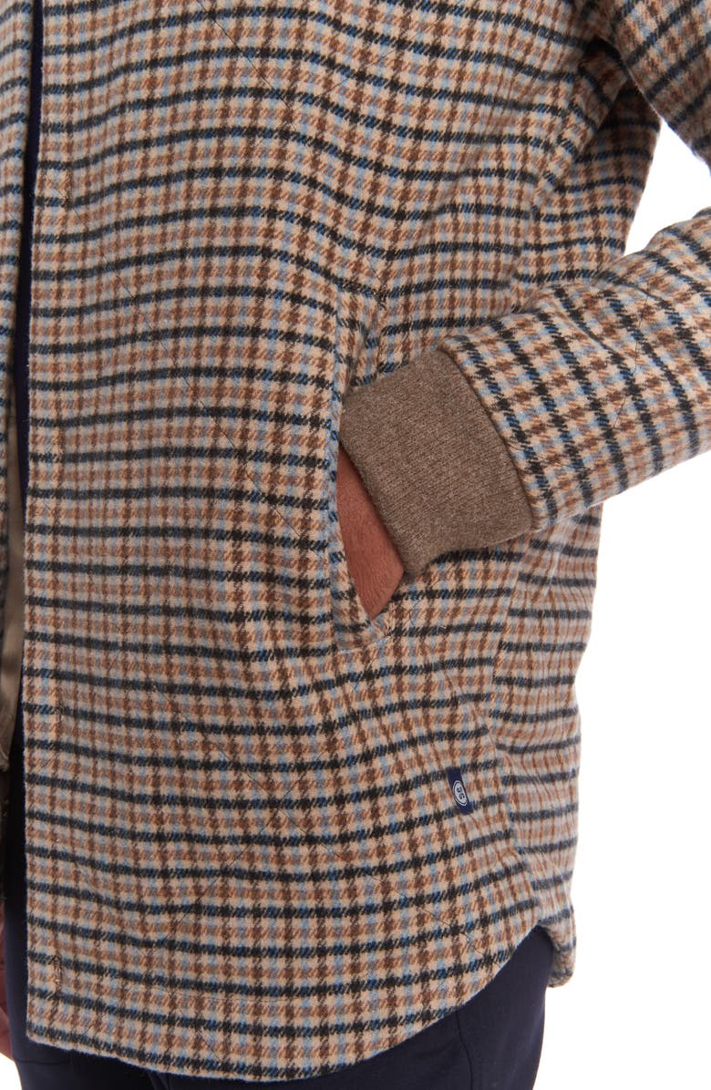 PINO BY PINOPORTE Quilted Wool Blend Overshirt, Alternate, color, Tan