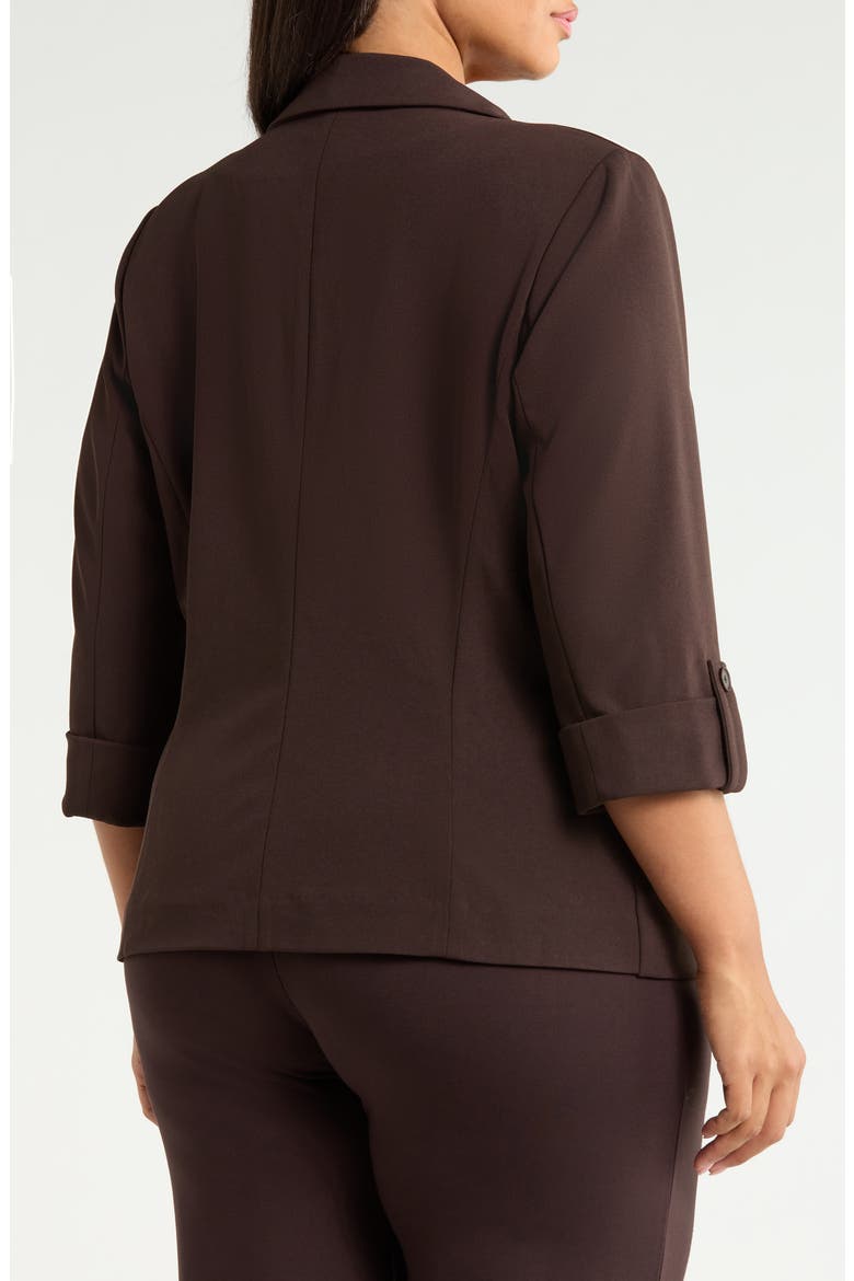 One-Button Blazer, Alternate, color, CHOCOLATE BROWN