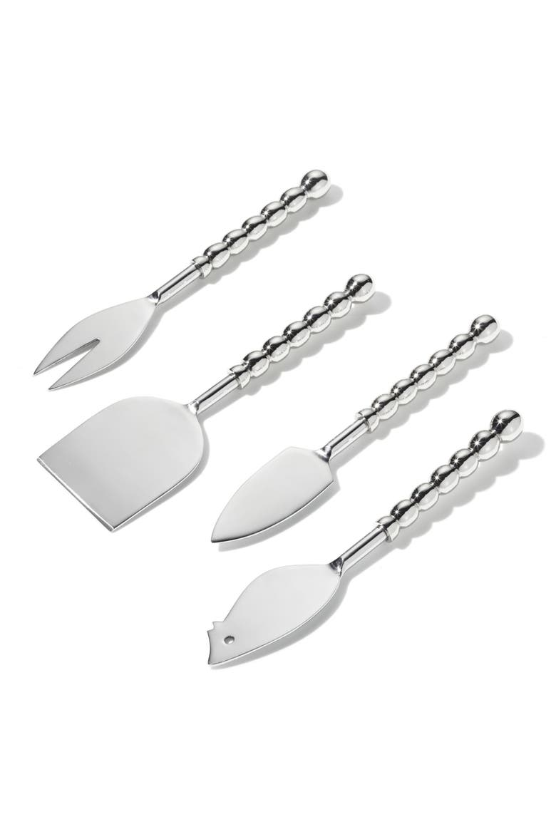 4-Piece Pearl Collection Cheese Knife Set, Main, color, SILVER