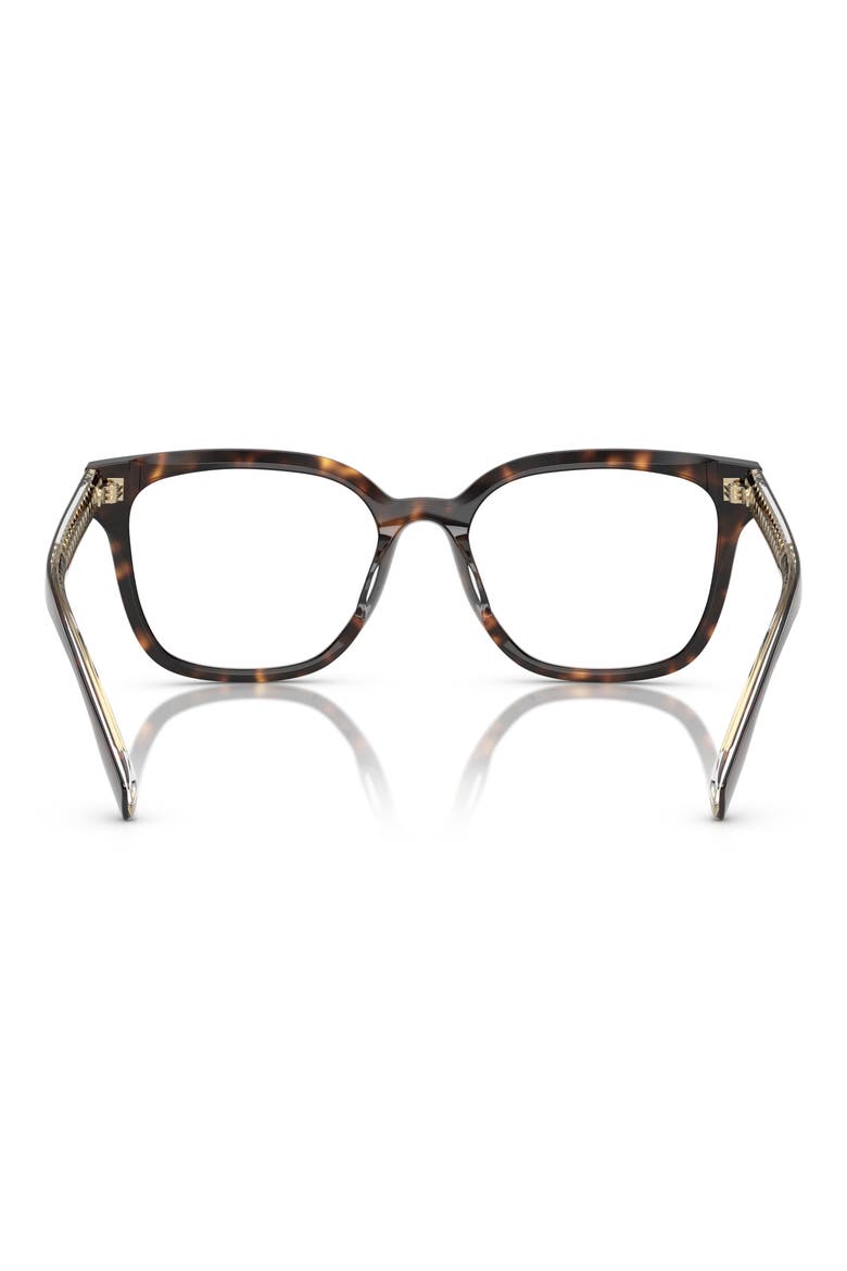 55mm Square Optical Glasses, Alternate, color, BLACK TORT
