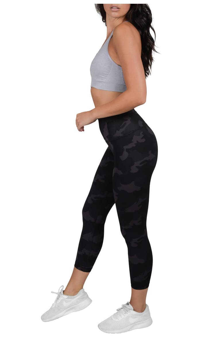 90 DEGREE BY REFLEX Lux Supportive Waistband Capri Leggings, Alternate, color, 