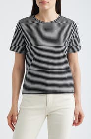 SPANX® Lightweight Stripe Cotton Crewneck T-Shirt
