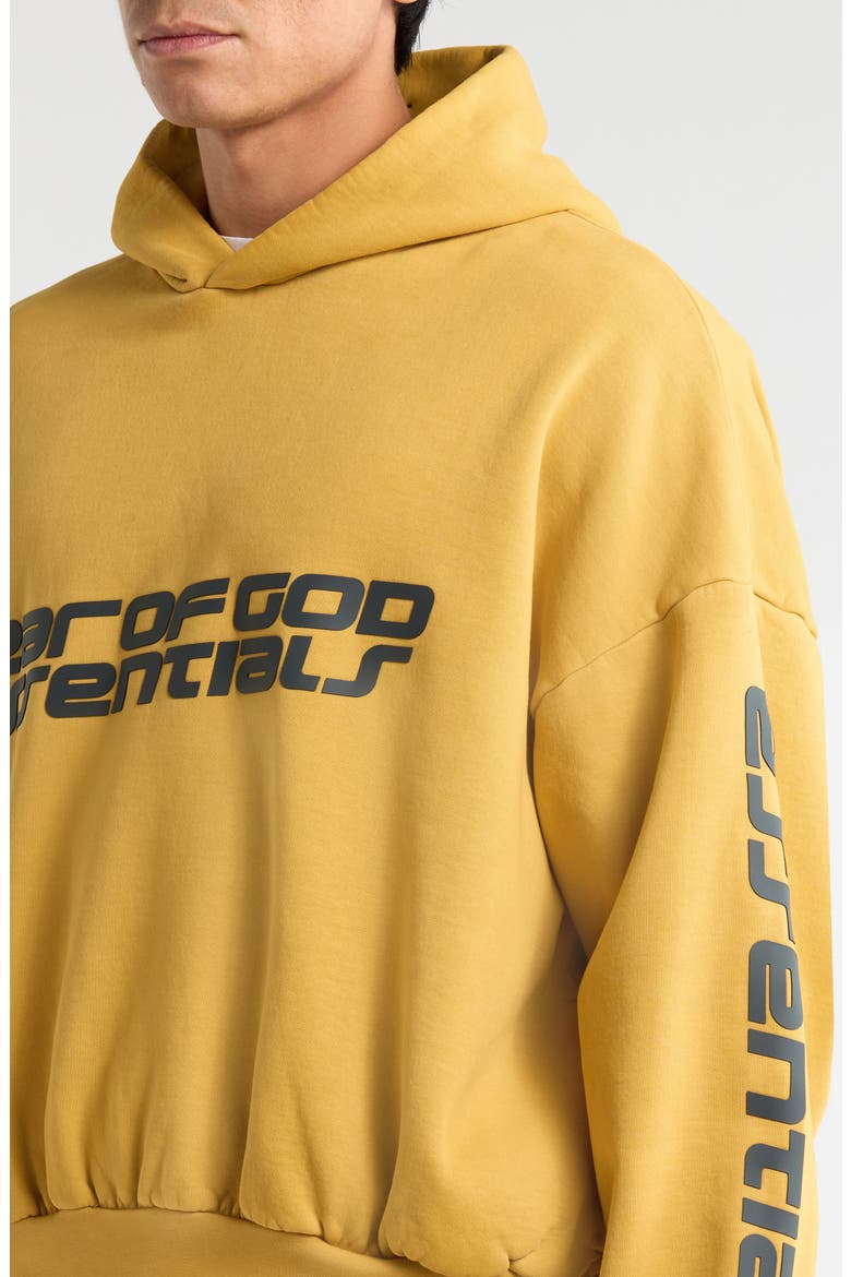 Cotton Relaxed Crop Hoodie, Alternate, color, CANYON