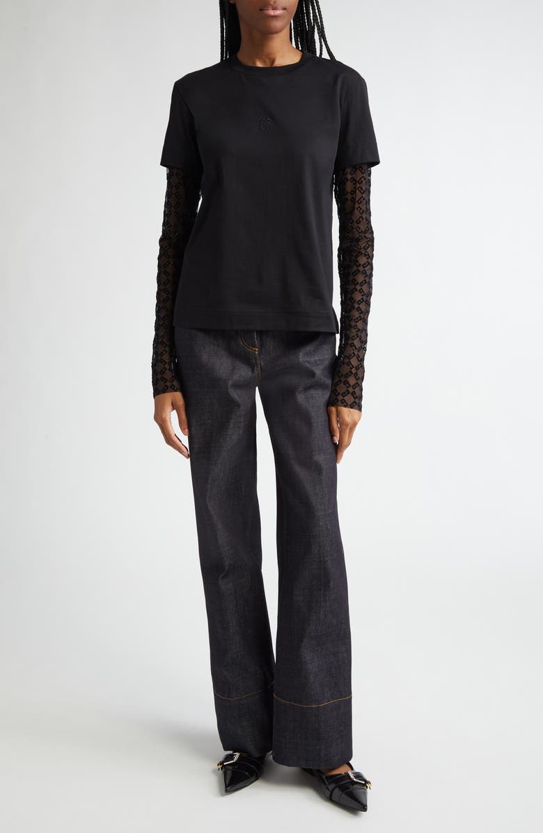 Givenchy Double Layer Long Sleeve T-Shirt, Alternate, color, 