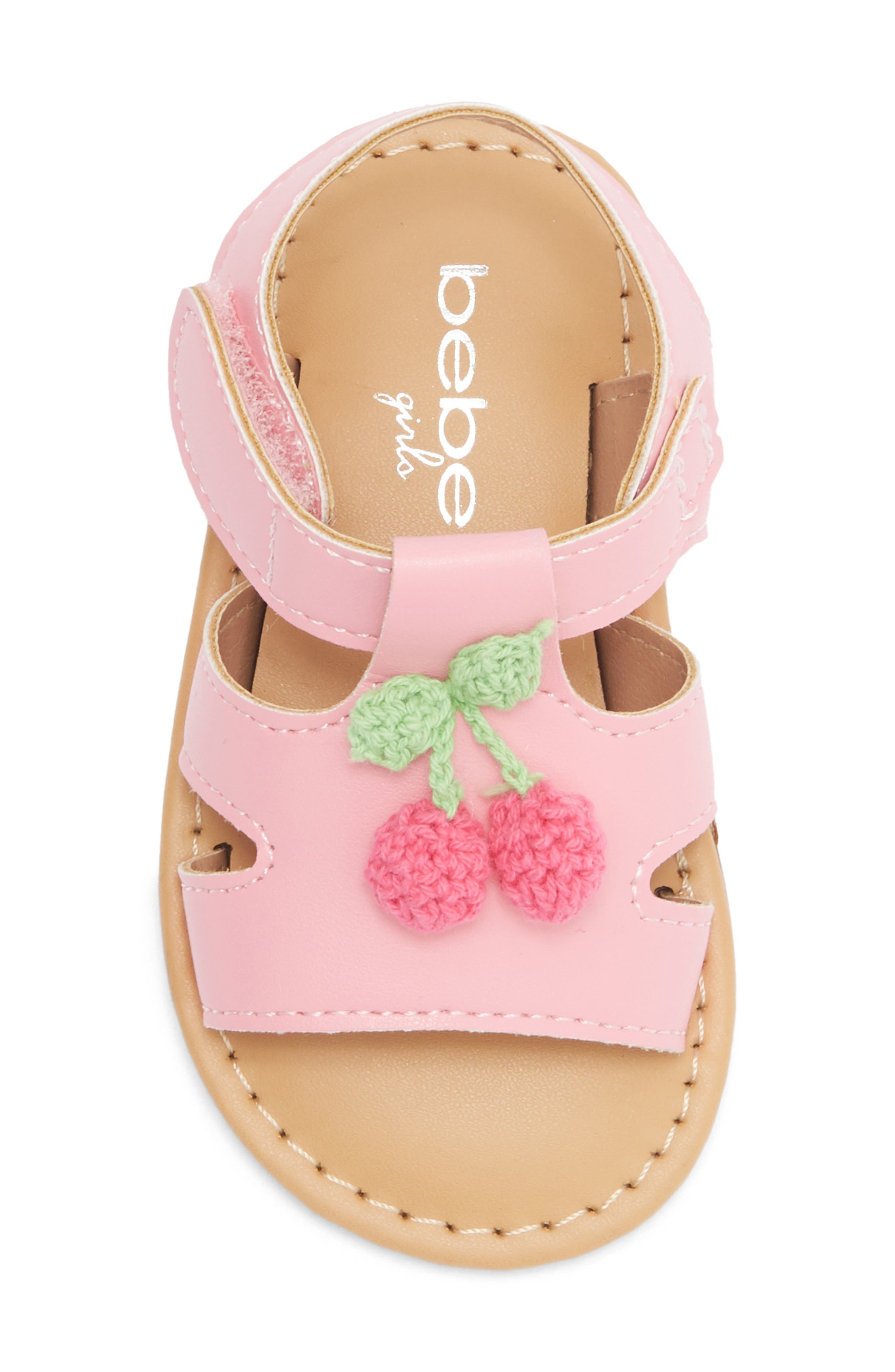 bebe Cherry Accent Sandal, Alternate, color, 