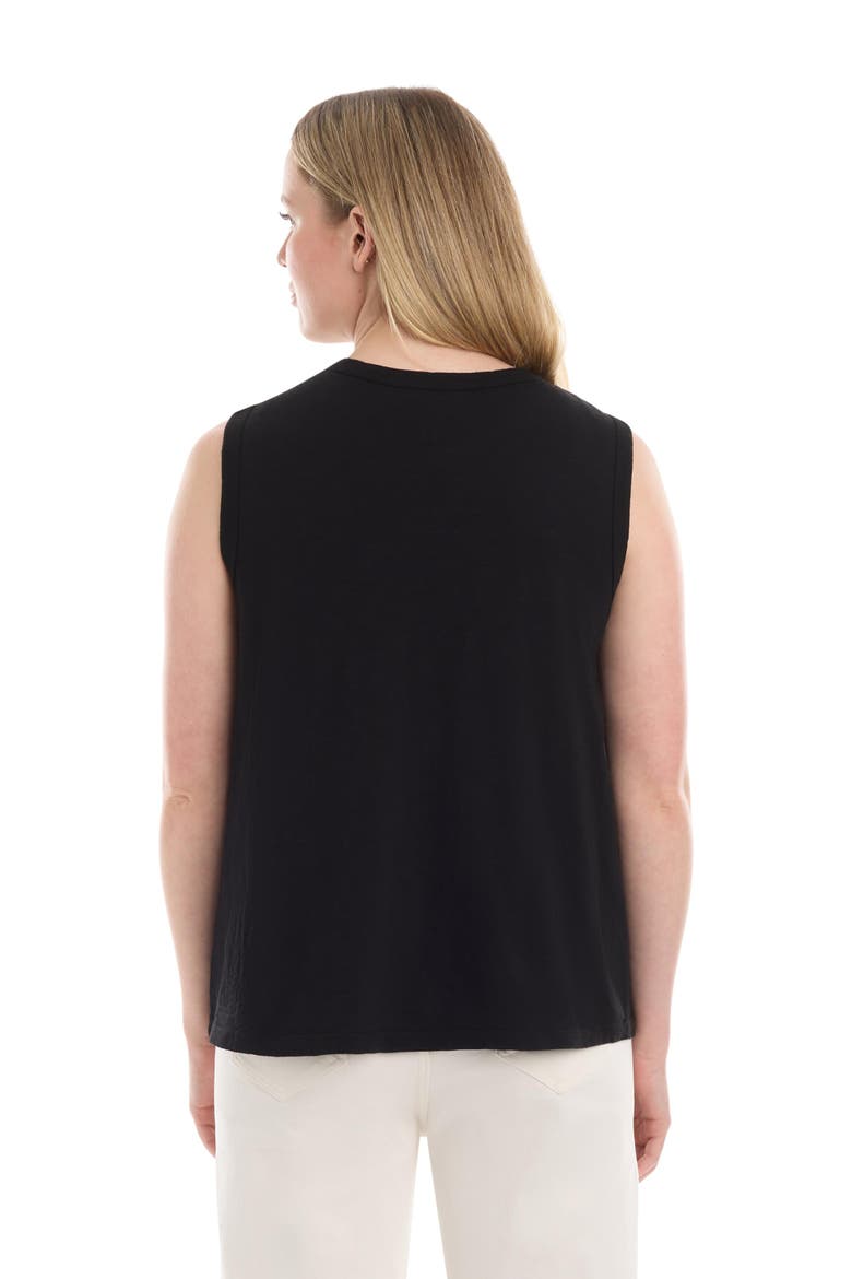 Shell with Lace Yoke Top, Alternate, color, Black