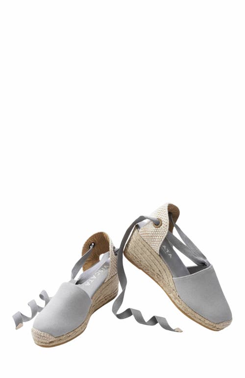 Viscata Escala Canvas Espadrille Wedges In Gray