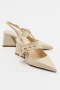 Prologue Shoes Nepido Pointed Toe Block Heel Pump
