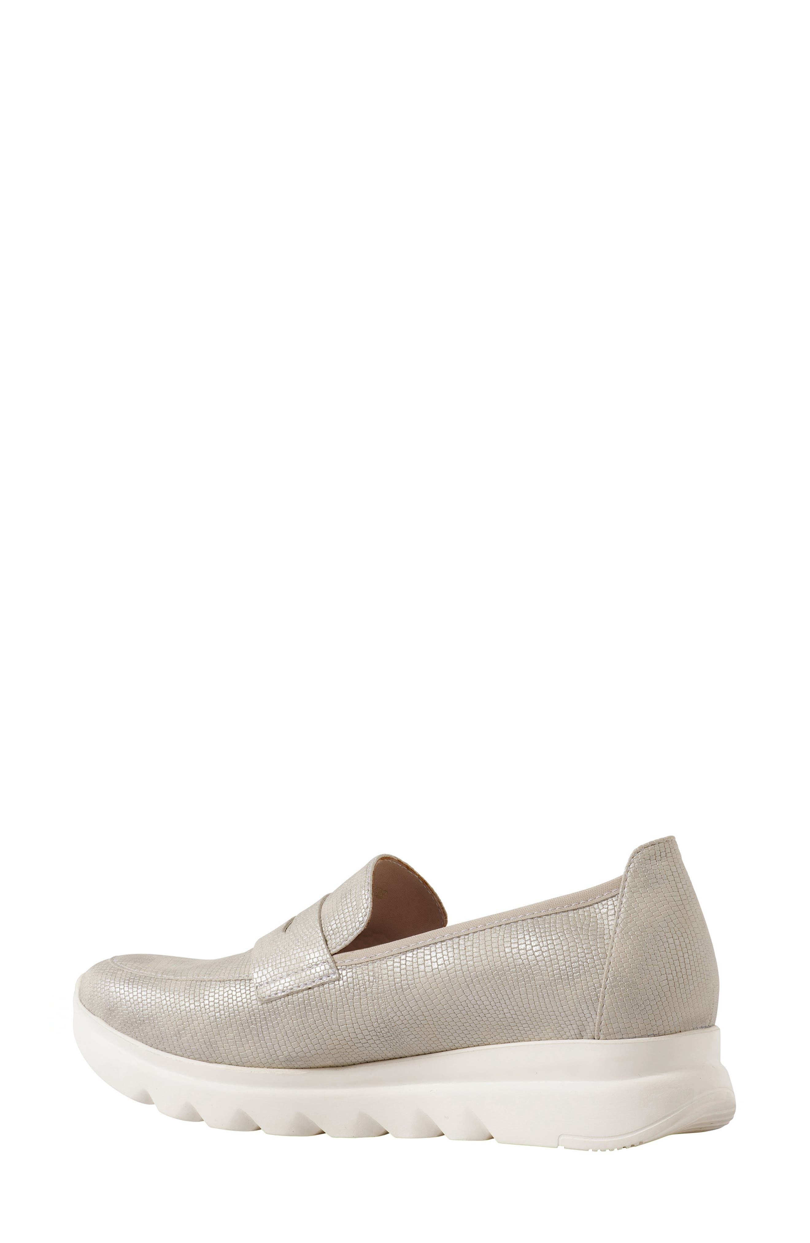 Snoafer Platform Wedge Penny Loafer, Alternate, color, TAUPE