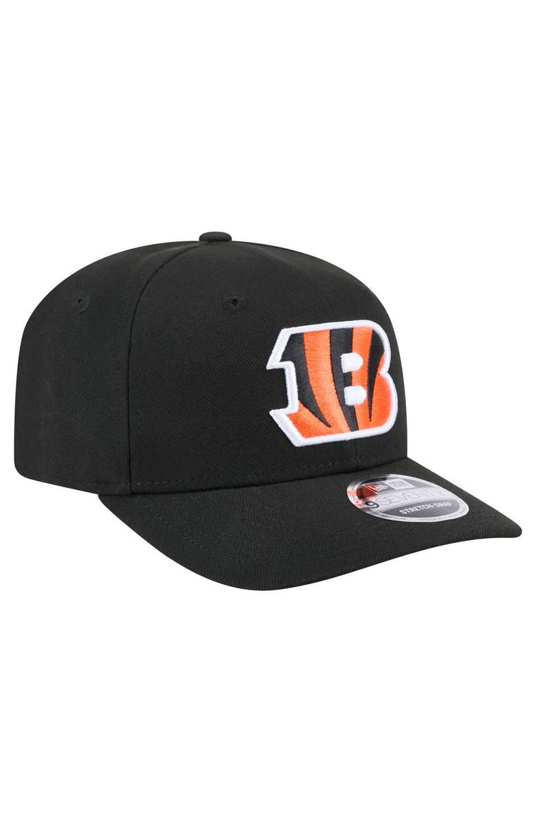 New Era Men's New Era Black Cincinnati Bengals  9SEVENTY Stretch-Snap Hat, Alternate, color, 