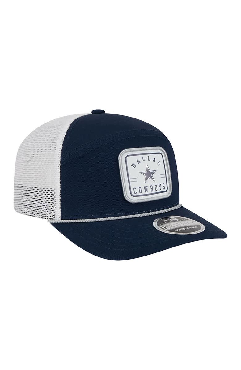 New Era Men
s New Era  Navy Dallas Cowboys Quick Strike Split Panel 9SEVENTY Stretch-Snap Trucker Hat, Alternate, color, Navy