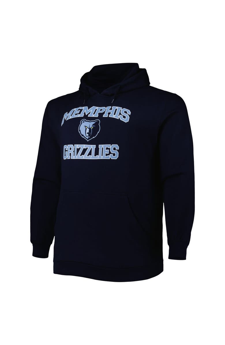 PROFILE Men's Navy Memphis Grizzlies Big & Tall Heart & Soul Pullover Hoodie, Alternate, color, Navy