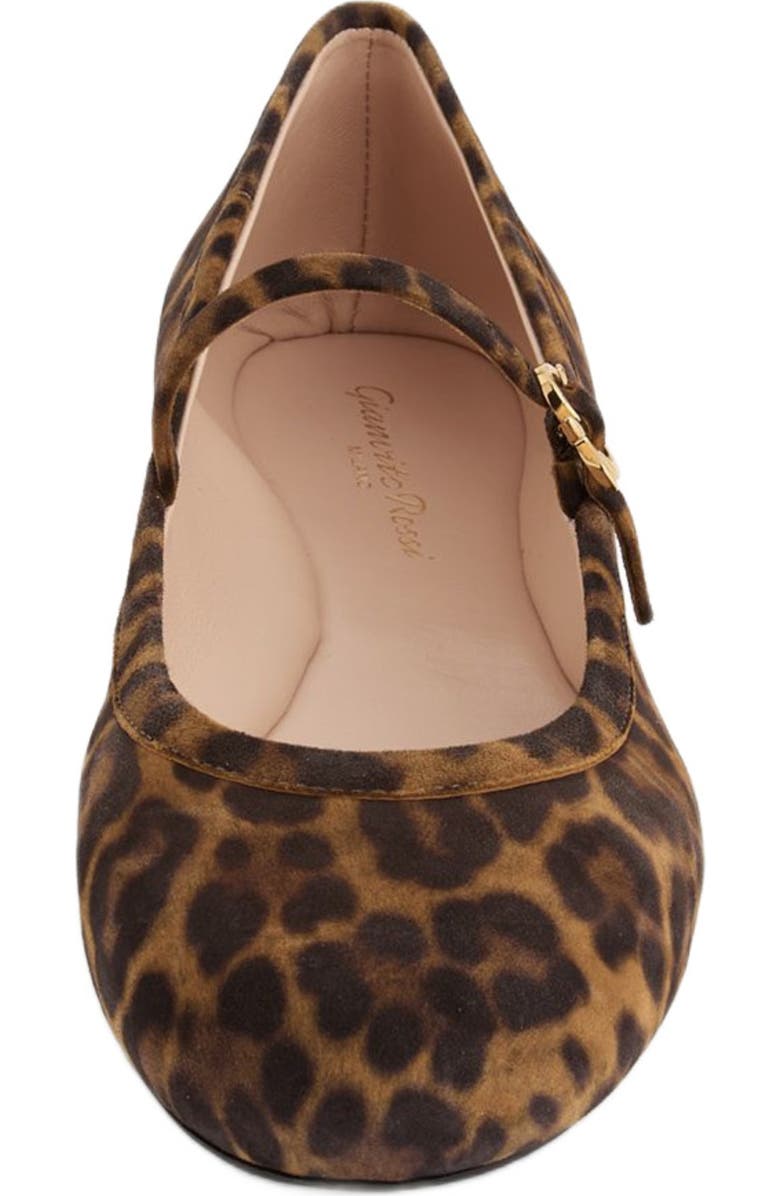 Gianvito Rossi Carla Ballerina, Alternate, color, Leopard Brown