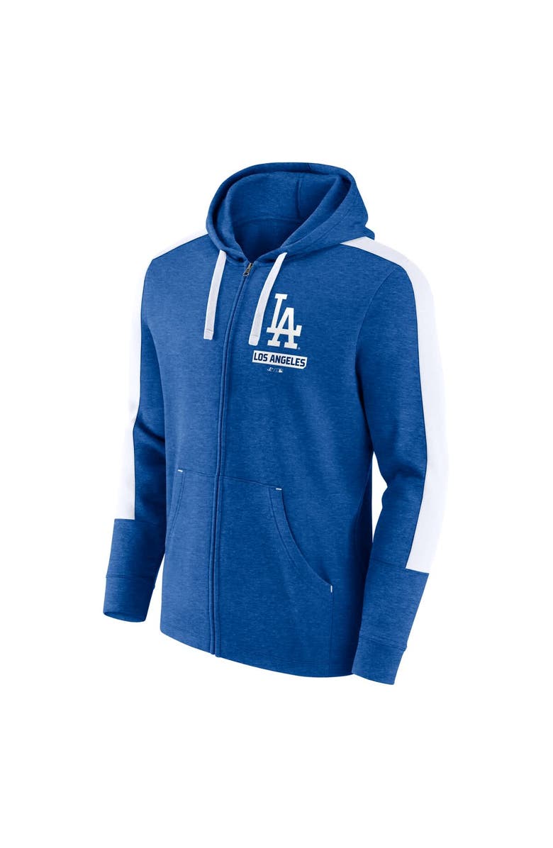FANATICS Men's Fanatics Heather Royal Los Angeles Dodgers Gains Fleece Full-Zip Hoodie, Alternate, color,