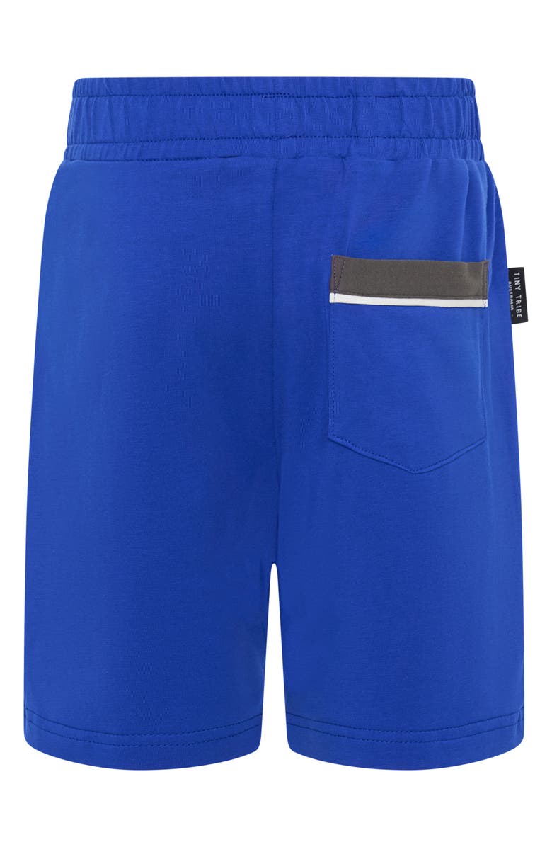 TINY TRIBE Kids' Colorblock Cotton Shorts, Alternate, color, Blue