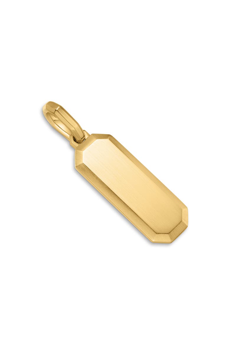 Men's Streamline Dog Tag Pendant, Alternate, color, 18K YELLOW GOLD