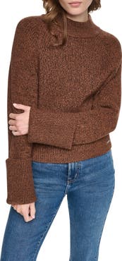 DKNY Jeans Raglan Mock Neck Sweater