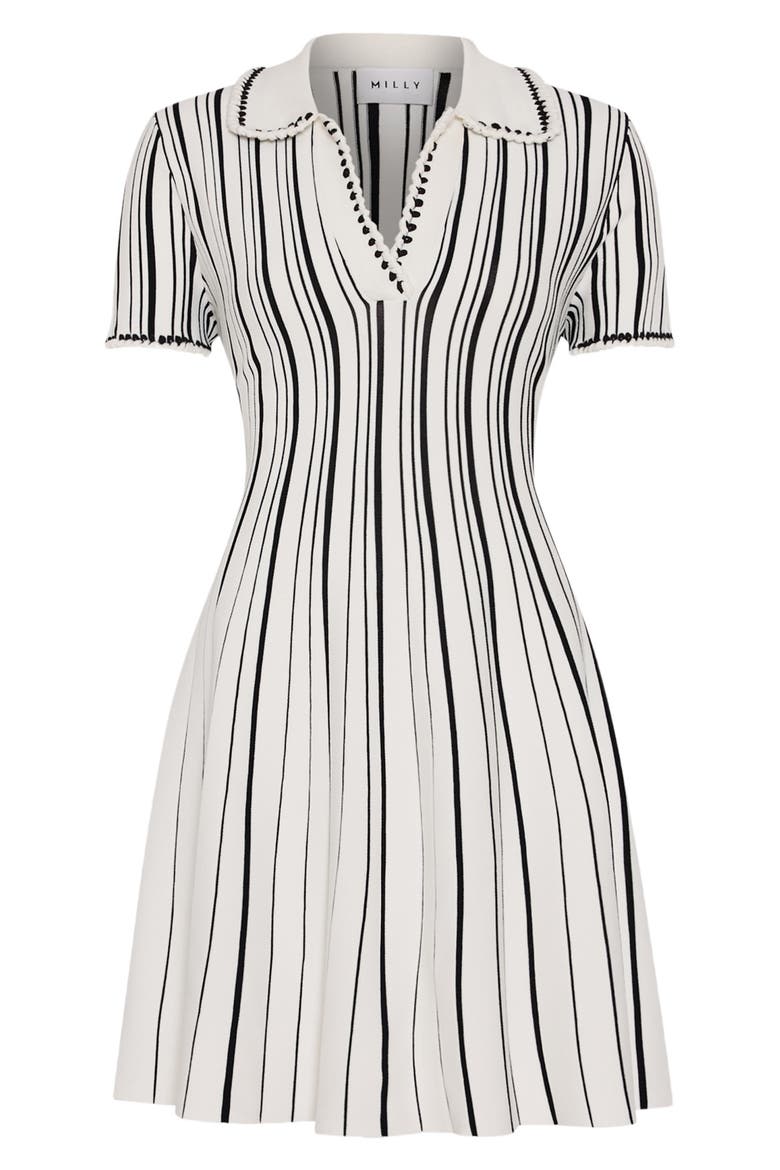 Kenna Knit Minidress, Alternate, color, BLACK/ WHITE
