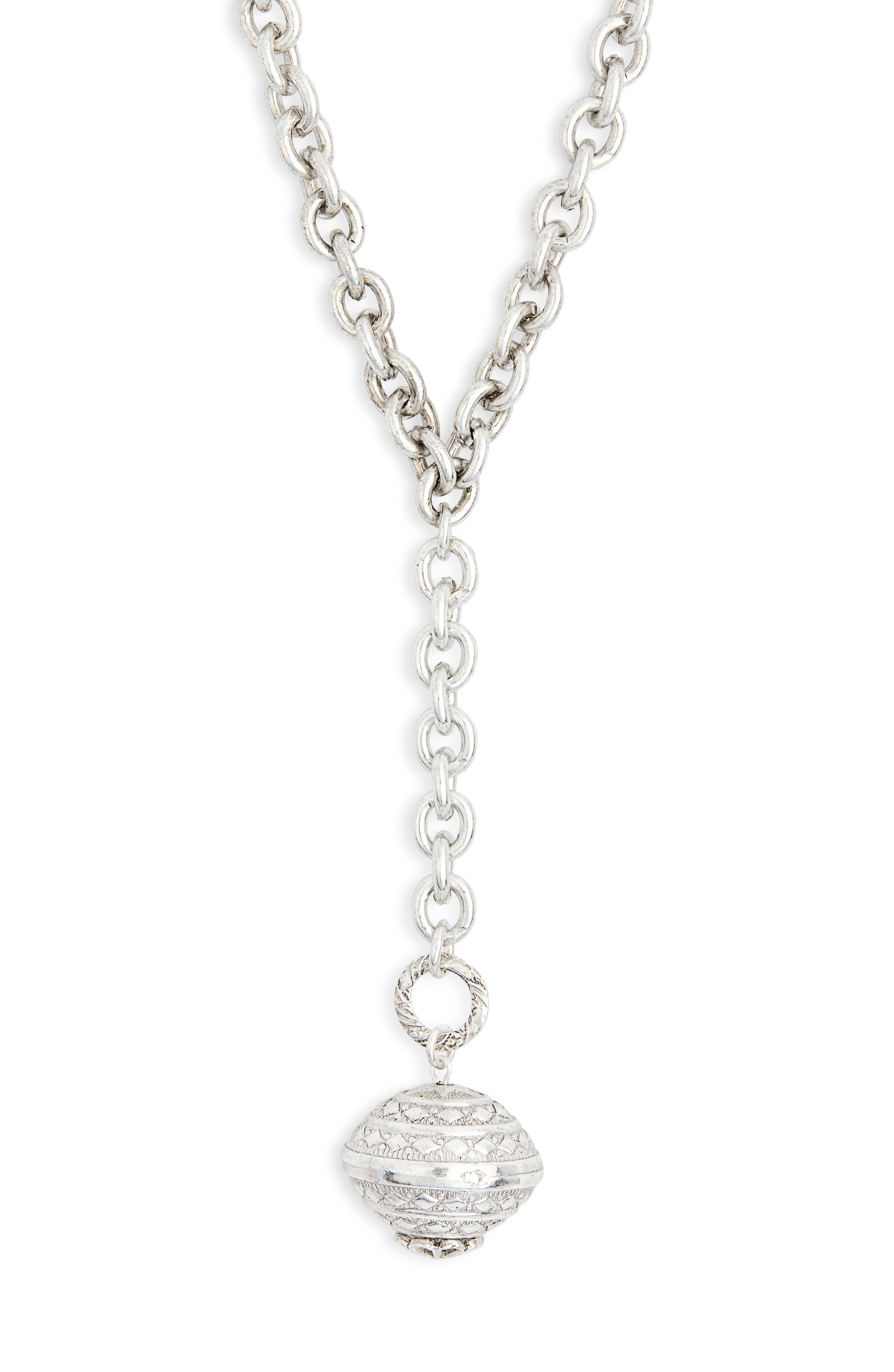 Karine Sultan Long Pendant Y-Drop Necklace