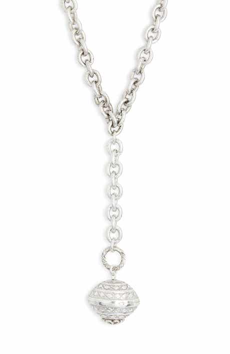 Karine Sultan Long Pendant Y-Drop Necklace