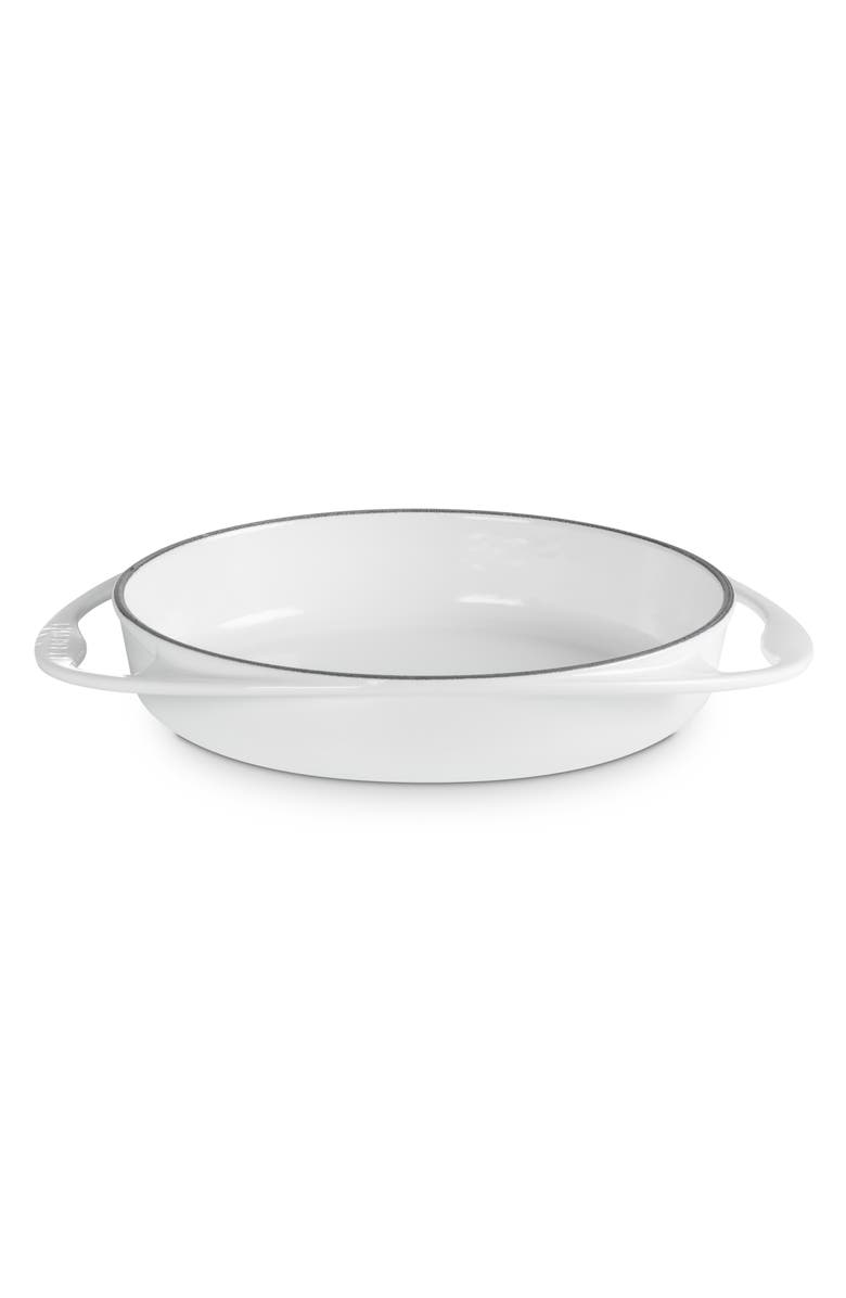 Le Creuset Heritage 2 Quart Tarte Tatin Dish, Main, color, White