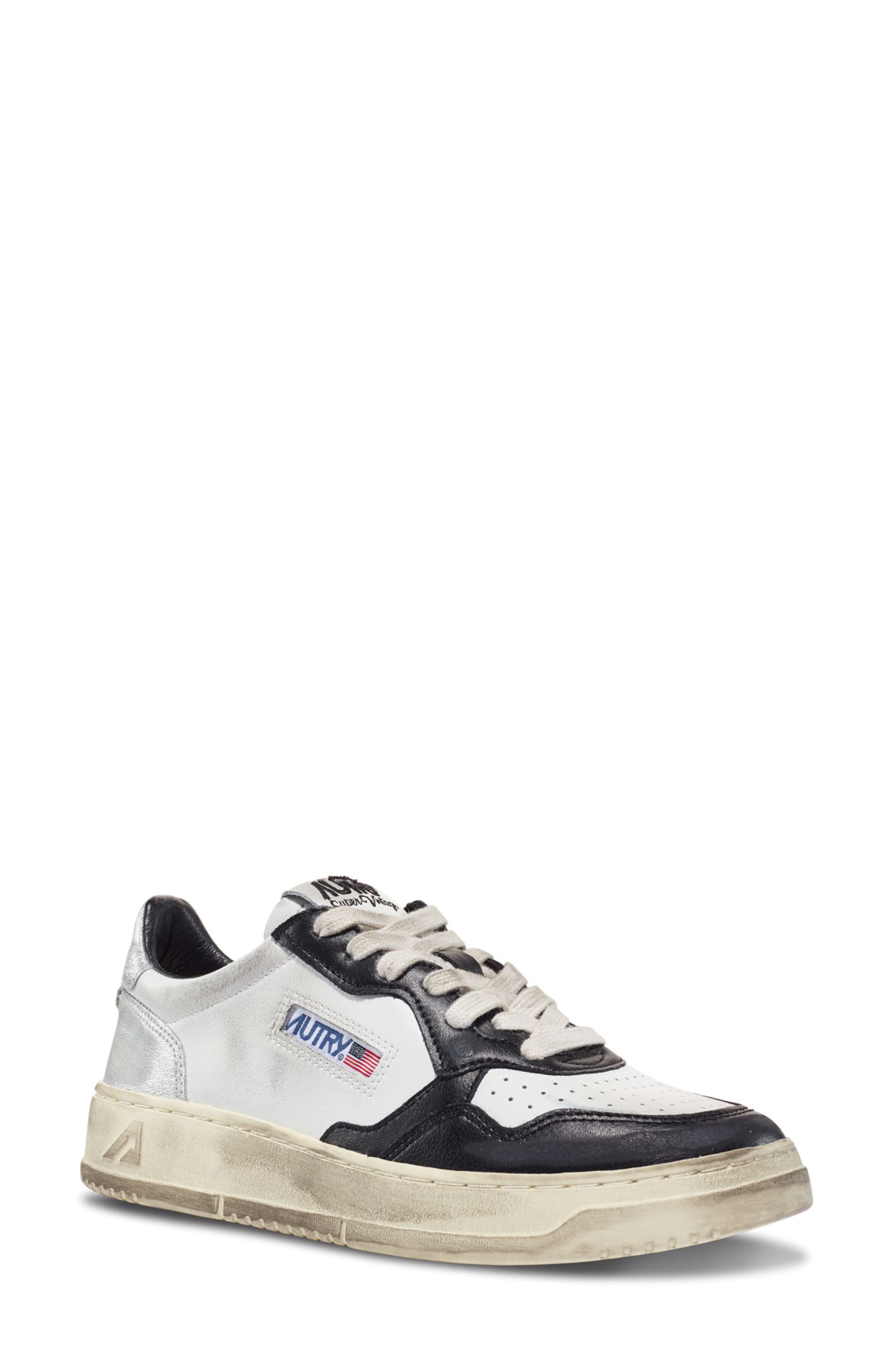 Super Low Sneaker, Main, color, WHITE BLACK SILVER