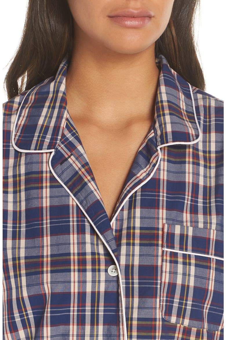 Cotton Pajamas (Nordstrom Exclusive), Alternate, color, PHILIPPA PLAID BLUE MULTI