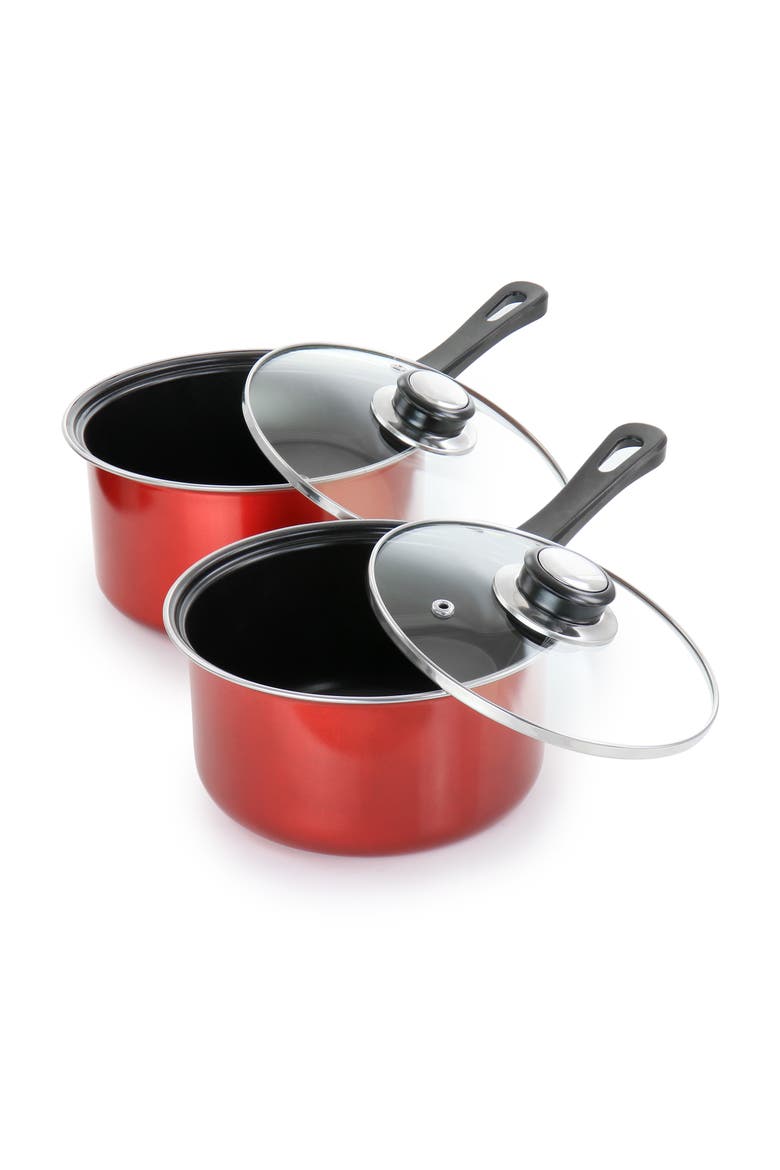 Everyday Cardinal 7 Piece Nonstick Steel Cookware Set, Alternate, color, Red