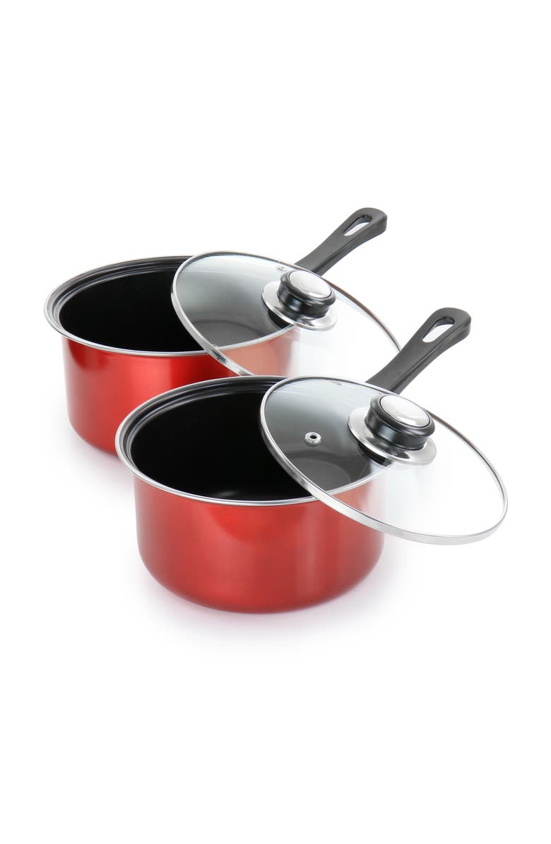 Gibson Everyday Everyday Cardinal 7 Piece Nonstick Steel Cookware Set, Alternate, color, Red