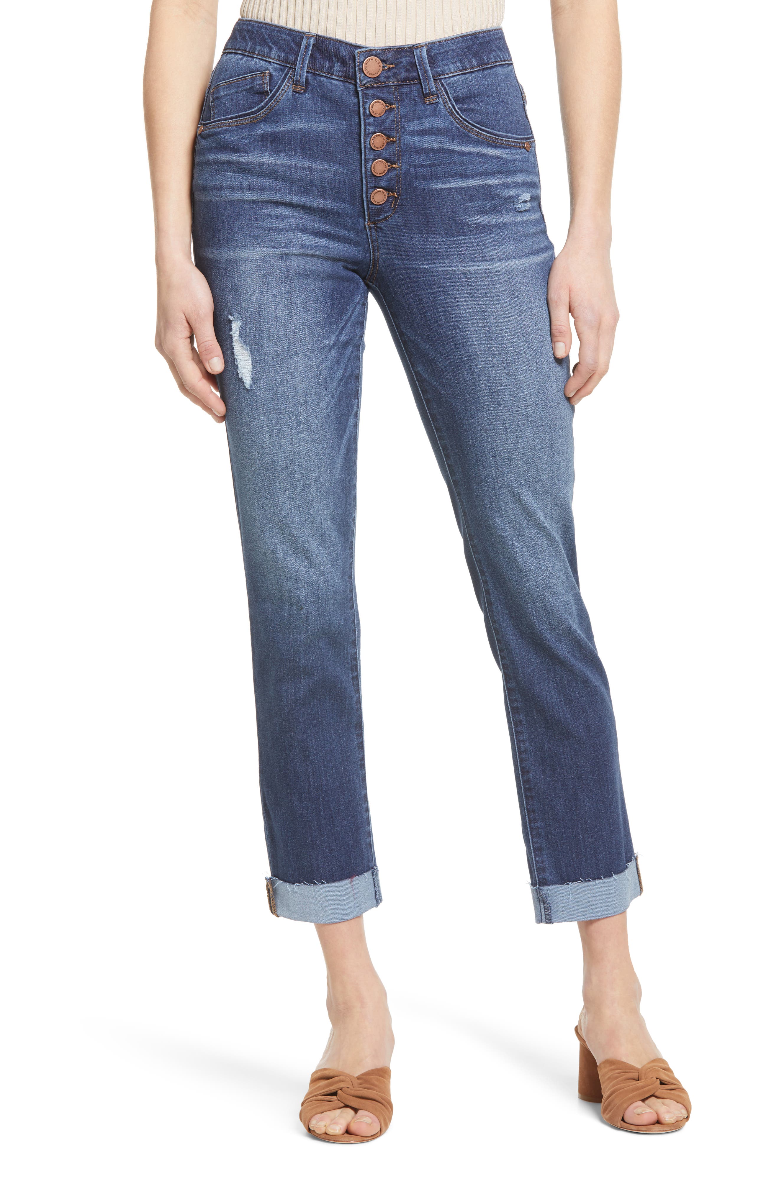Wit & Wisdom Ab-Solution Button Fly Vintage Jeans (Nordstrom Exclusive ...