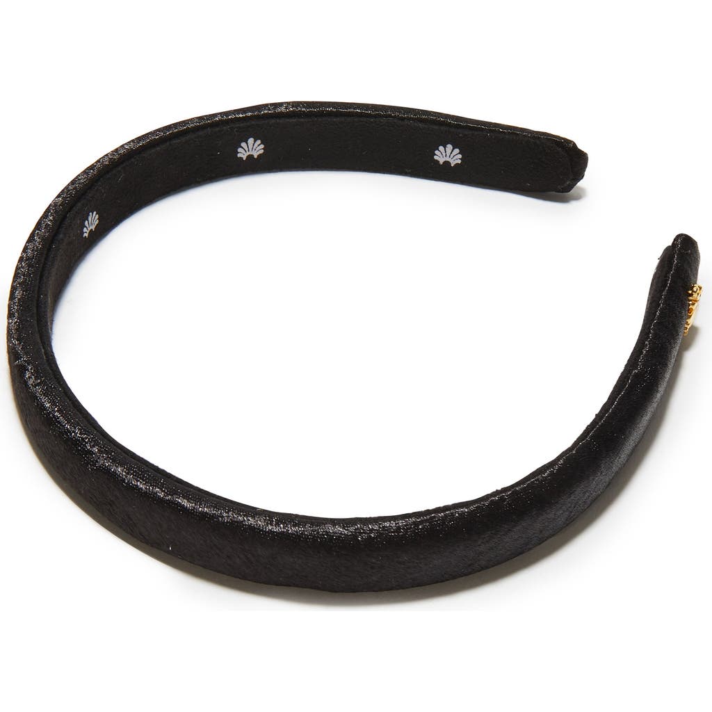 Lele Sadoughi Jet Silk Gigi Headband In Black