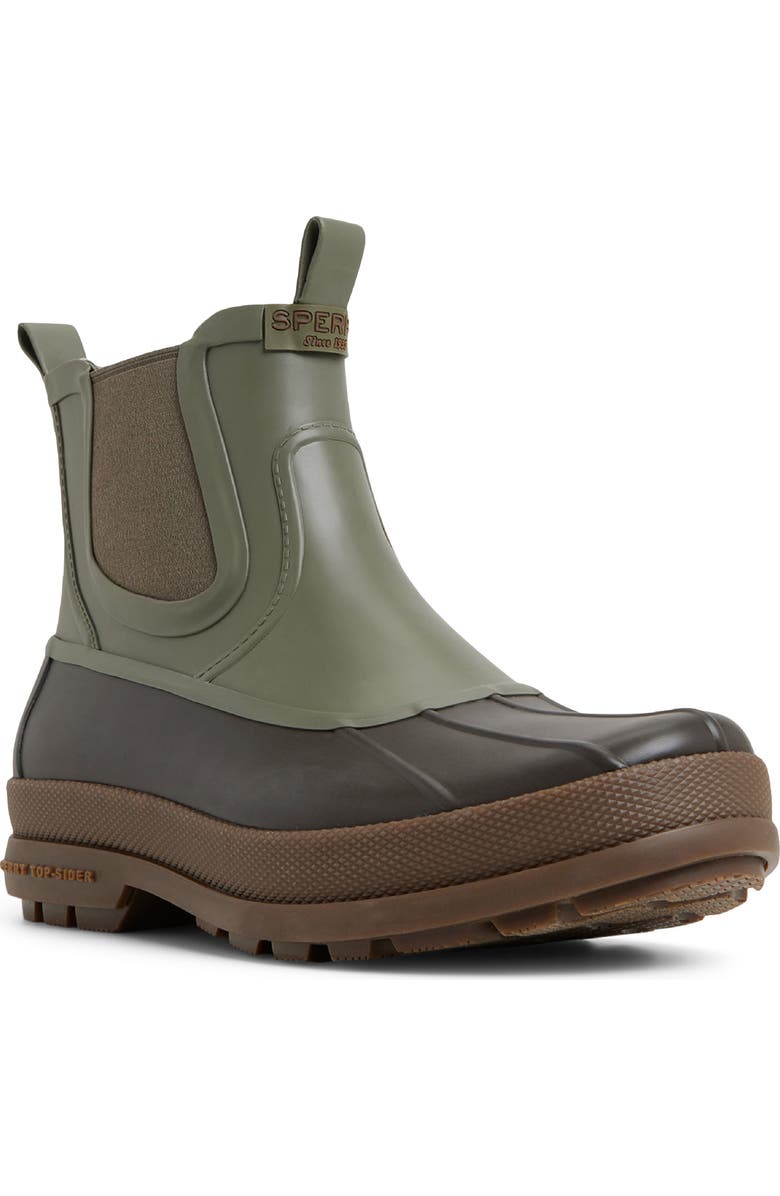 Sperry Clifton Chelsea Waterproof Duck Boot, Main, color, Olive