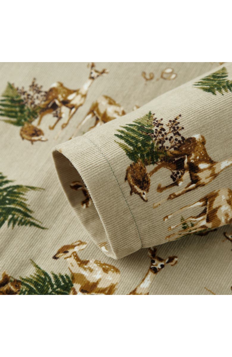 Milkbarn Organic Corduroy Cotton Snap Jumper, Alternate, color, Forest Party