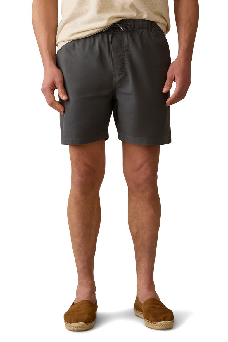 Essential Stretch Cotton Drawstring Shorts, Main, color, GRAPHITE TIDE