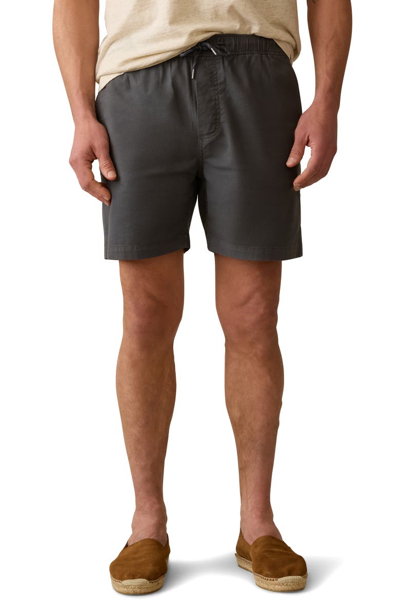 Faherty Essential Stretch Cotton Drawstring Shorts, Main, color, Graphite Tide