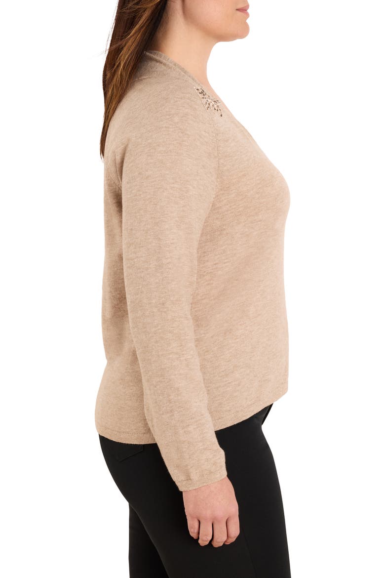 Shimmer Cinch Cotton Blend Sweater, Alternate, color, ALPACA