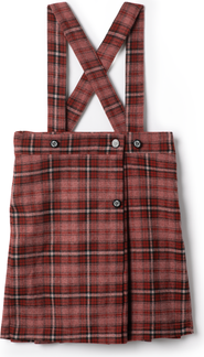 Charlotte & George Plaid A-Line Skirt with Adjustable Suspenders