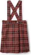 Charlotte & George Plaid A-Line Skirt with Adjustable Suspenders