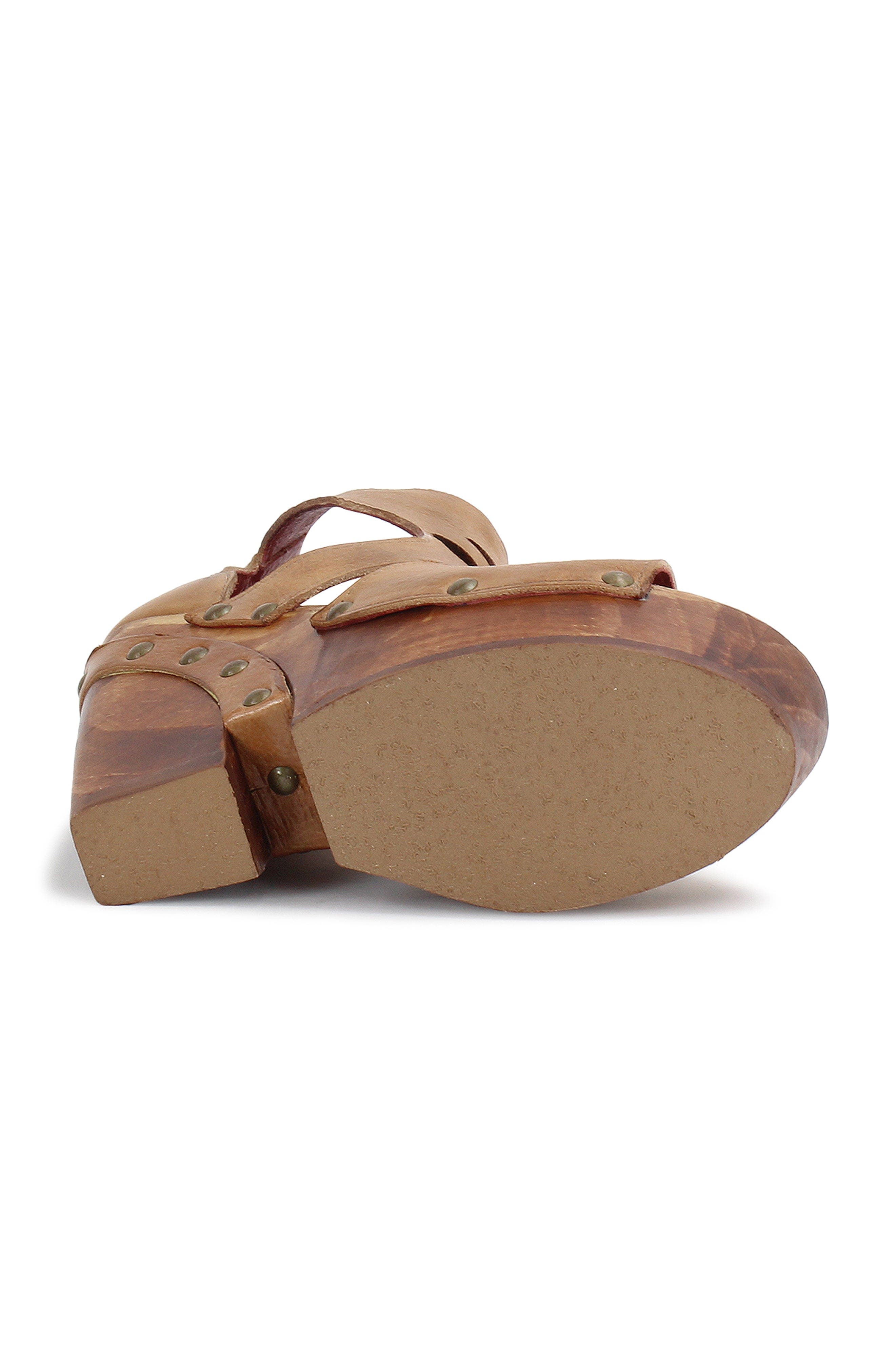 Bed Stu Lucrative Wood Wedge, Alternate, color, Tan Rustic