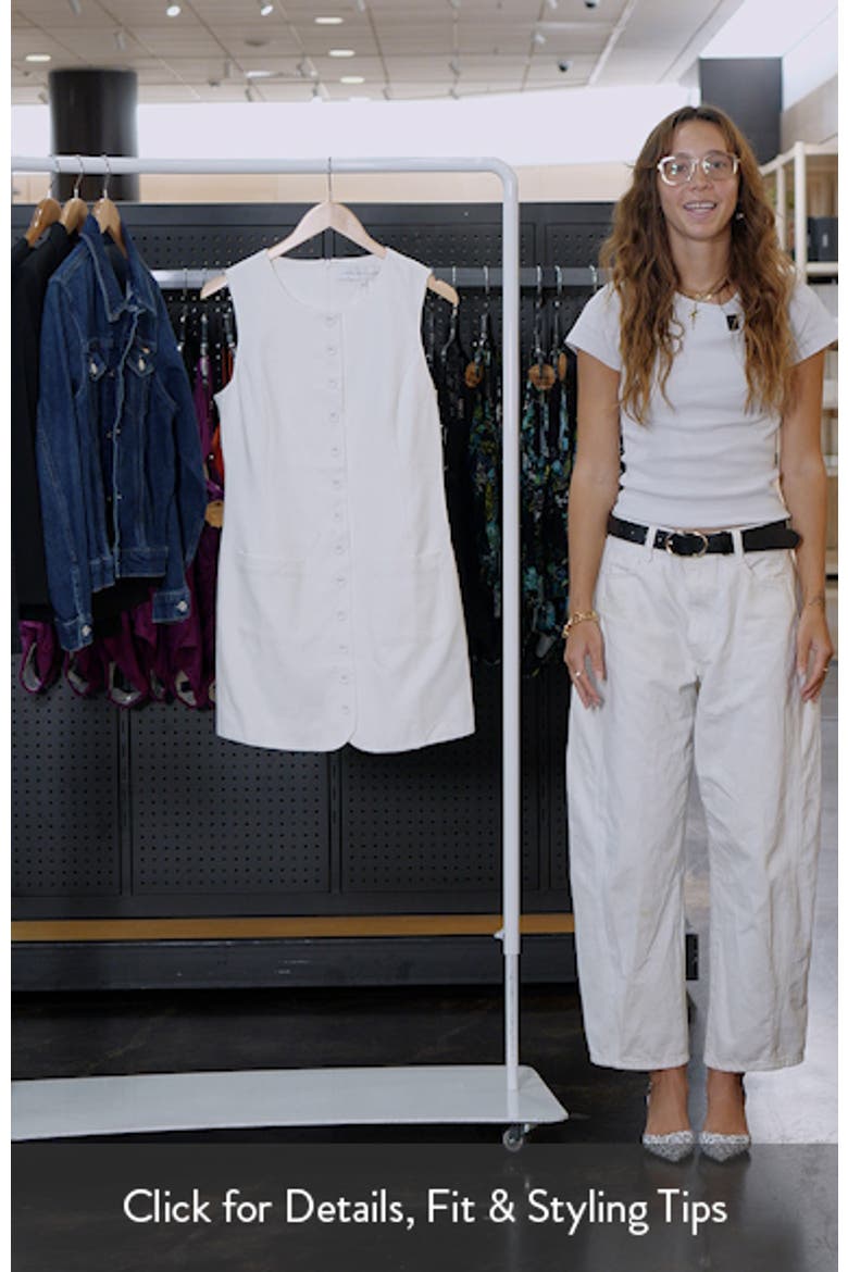 Button Front Sleeveless Linen Blend Minidress video