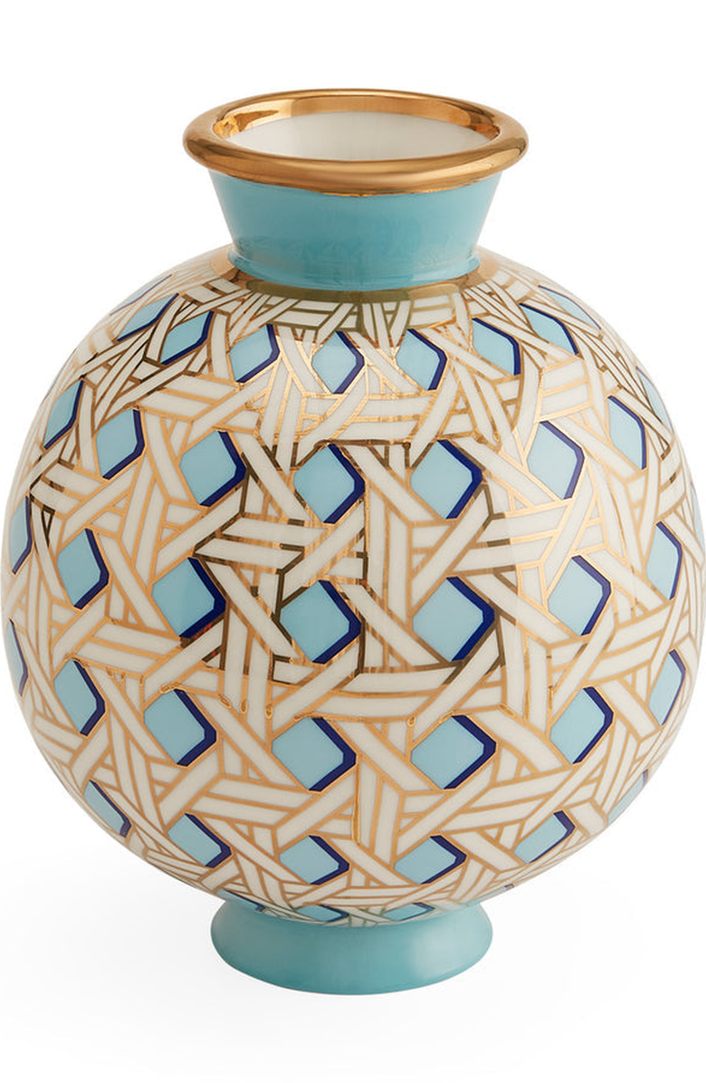Jonathan Adler Basketweave Round Vase, Main, color,