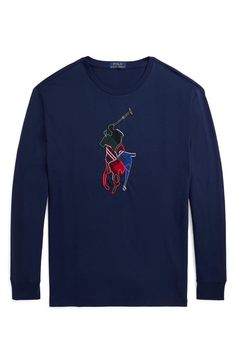 Polo Ralph Lauren Appliqué Logo Long Sleeve T-Shirt, Alternate, color,