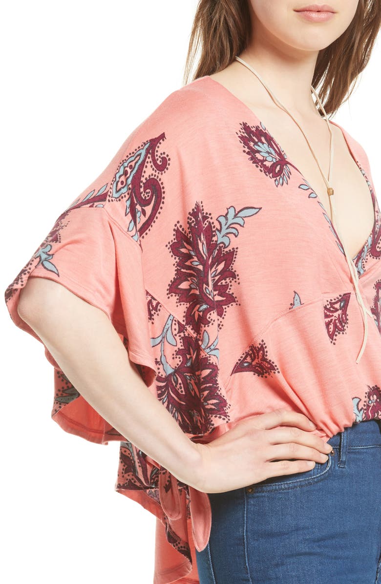 Free People Mauie Wowie Palm Print Top, Alternate, color, 