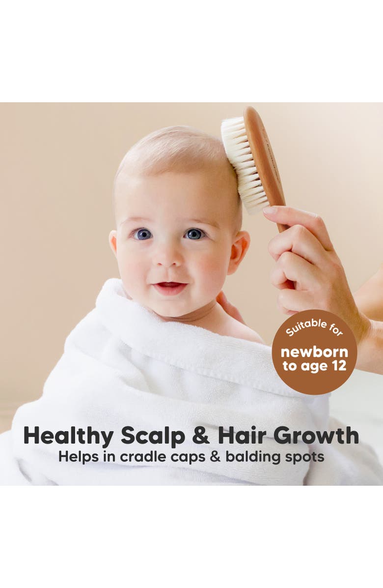 KeaBabies Baby Hair Brush, Alternate, color, Golden Oak