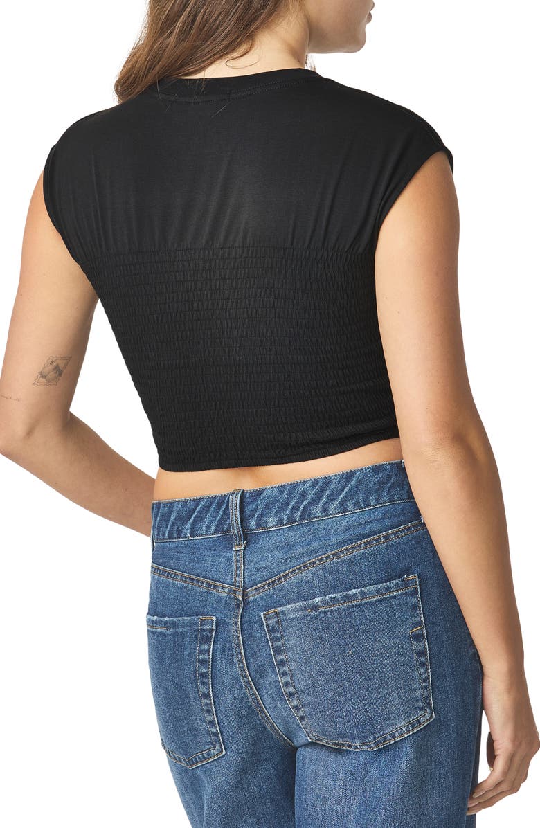 Florence by Mills Smocked Hem T-Shirt, Alternate, color, Black