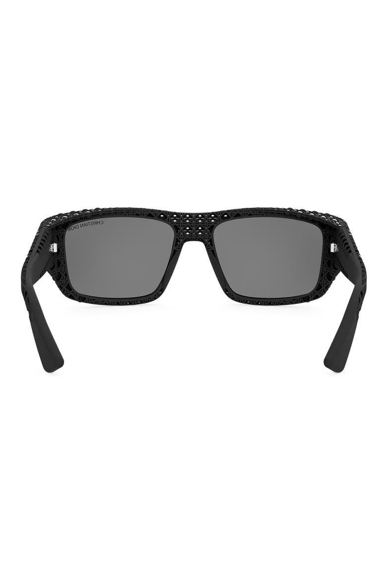 'Dior3D S3I 57mm Square Sunglasses, Alternate, color, BLACK/ OTHER / SMOKE