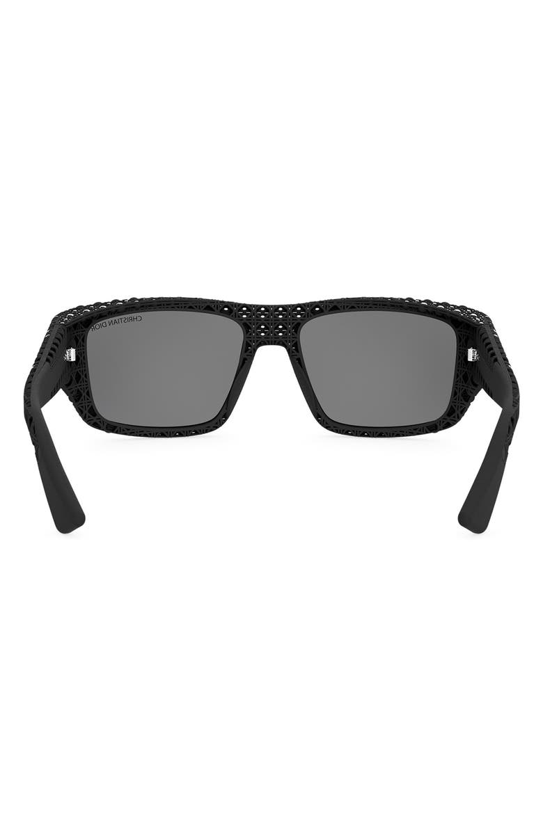 DIOR 'Dior3D S3I 57mm Square Sunglasses, Alternate, color, Black/ Other / Smoke