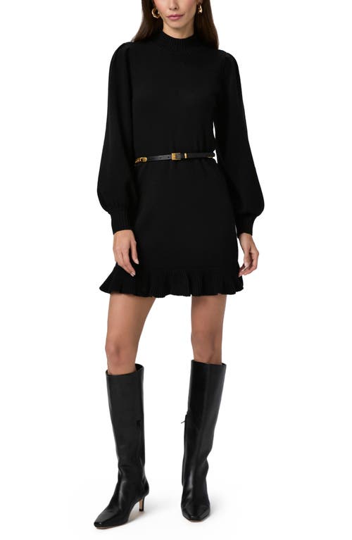 Paige Julita Long Sleeve Wool Blend Sweater Dress In Black