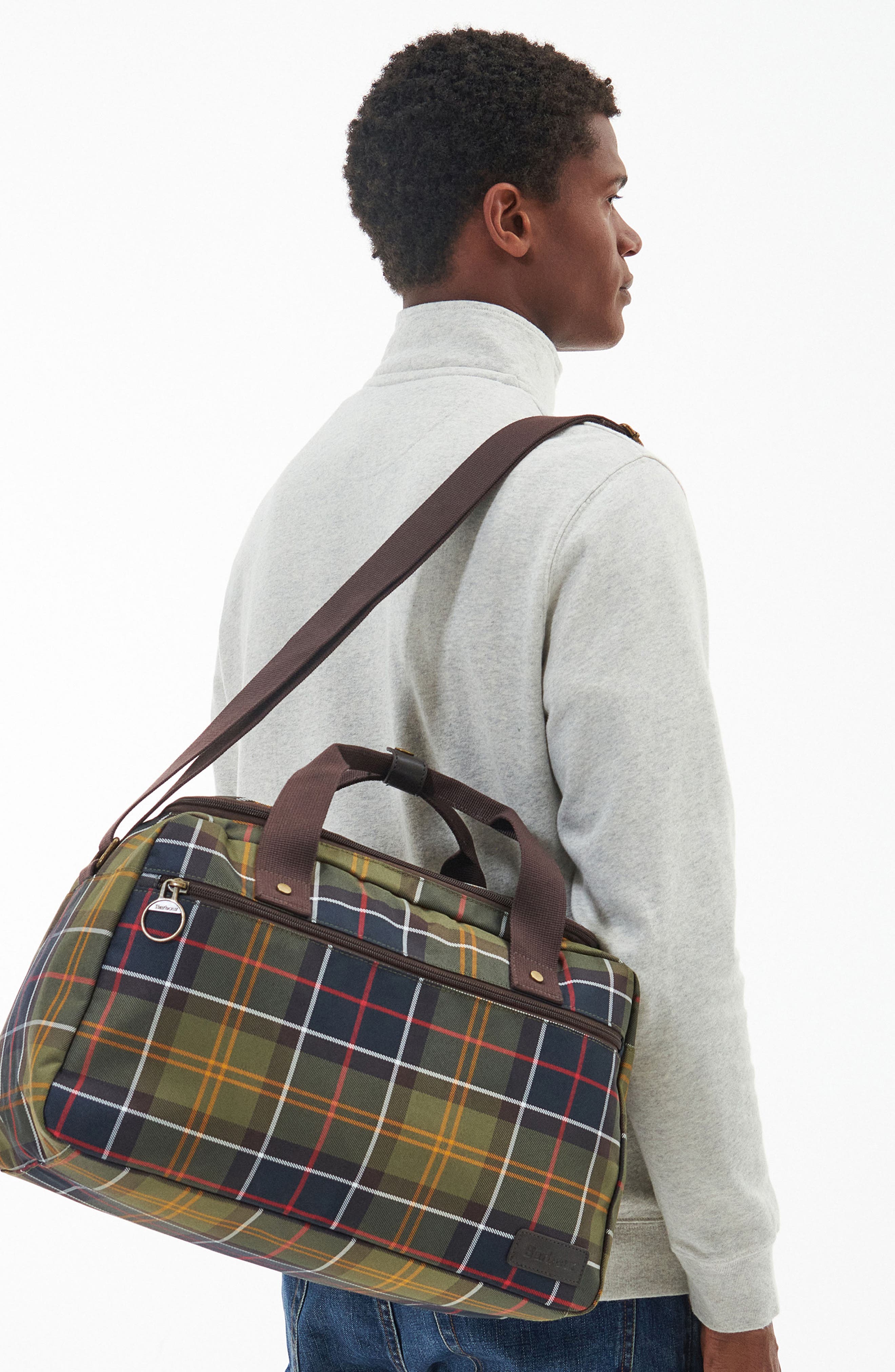 Barbour Torridon Tartan Flight Holdall Duffle Bag, Alternate, color, 